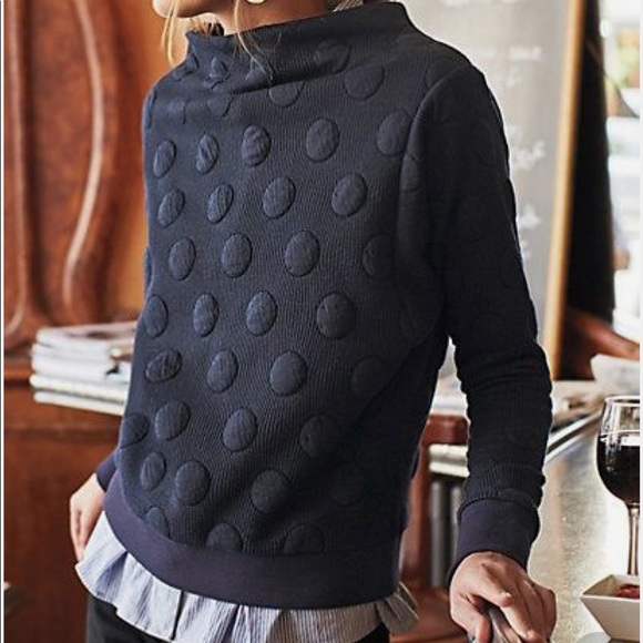 Anthropologie Sweaters - Anthropologie dotted funnelneck sweater ⚡️